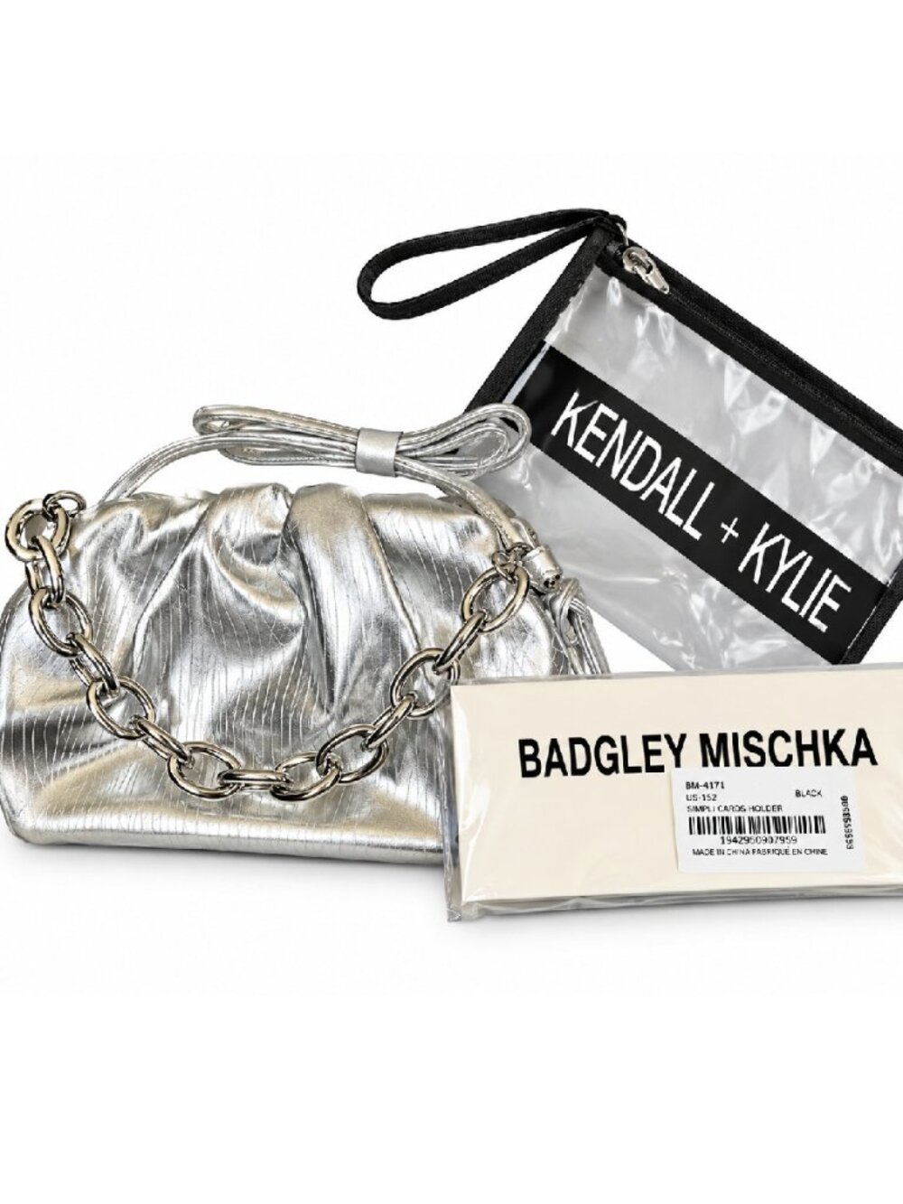 BUNDLE #10 🖤🖤 Silver Mini Handbag & Kendall Kylie Makeup Bag 🖤🖤